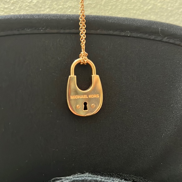 Michael Kors padlock charm long necklace - Picture 1 of 5